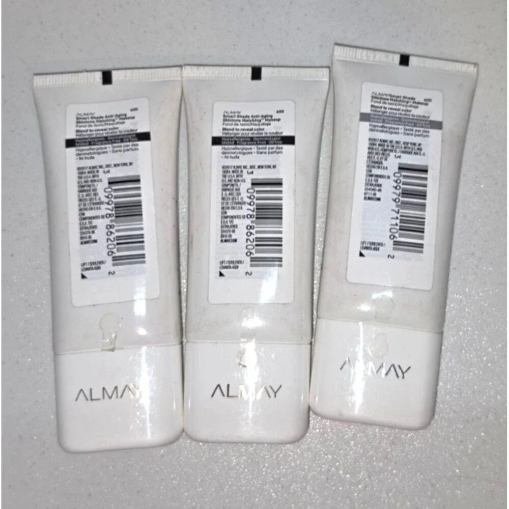 Almay Smart Shade Foundation Lot of 3 Skintone Matching Anti-Aging NEW 600 Dark